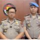 Kabidhumas Polda Sulawesi Tengah, Kombes Pol Achmad Muhaimin (kiri), bersama Kabid Propam Polda Sulteng, Kombes Pol Roy Satya Putra, memberikan keterangan pers terkait penanganan pengaduan masyarakat atas insiden di Kelurahan Kayumalue, Rabu (21/10/2026).